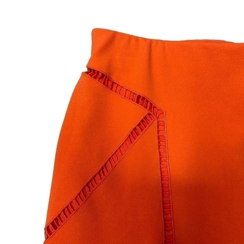 H&M Neon Orange Lasercut Matching Set Crop Top & Skirt Set Size XS/Small